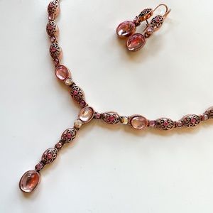 Vintage Copper tone Gift Set Necklace